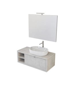 MOBILE BAGNO "TINTORETTO" GRIGIO CHIARO, 110 CM
